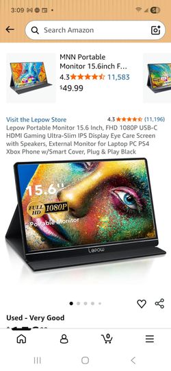 Lepow type c 15inch type c hdmi Inputs monitor