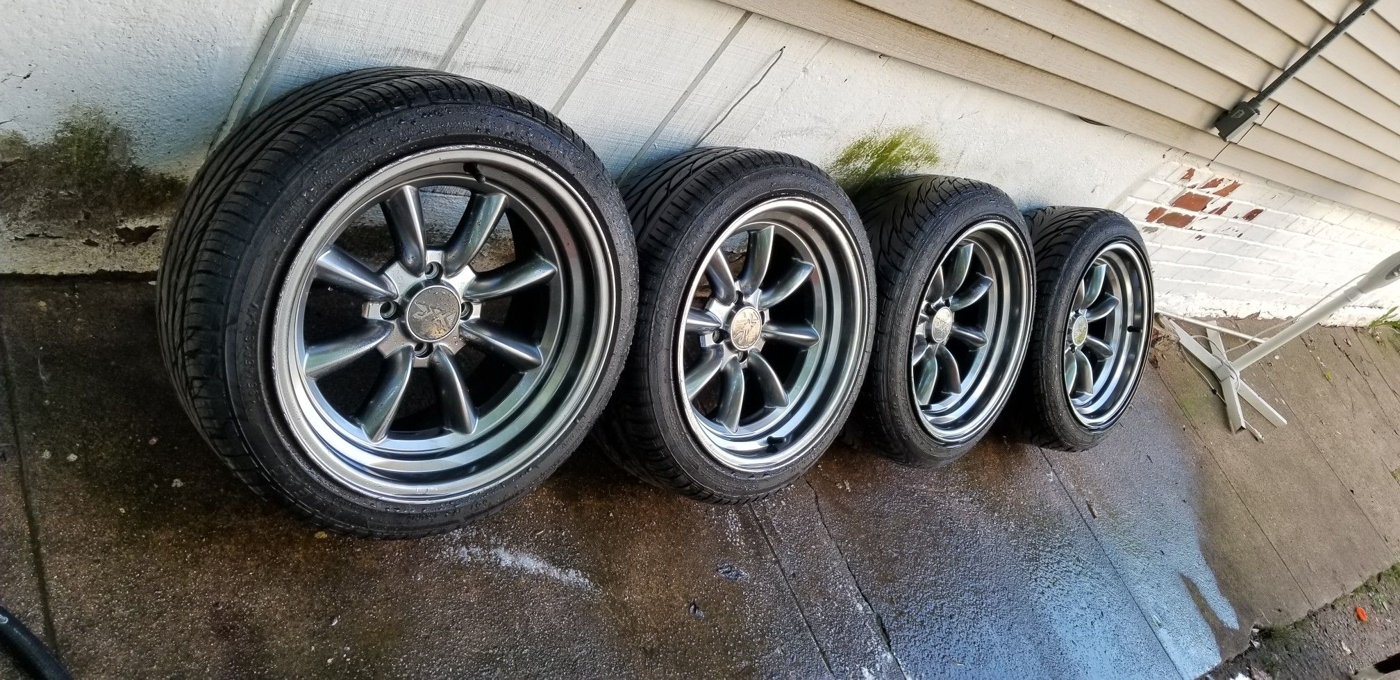 Rims 16x8. 4x100 new tires 195 45 16