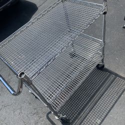 3 Tier Wheeled Wire Cart 