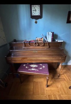 Vintage Upright Piano with Bench