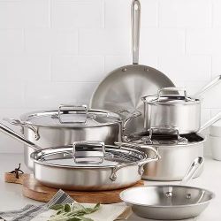 All-Clad
D5 Brushed Stainless Steel Cookware Set, 10 Piece Set