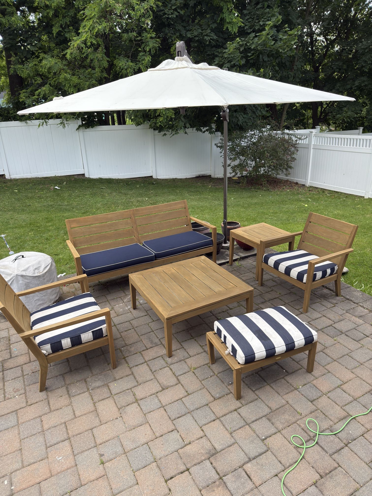 Crate and Barrel Regatta Teak Outdoor Set