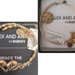 New Alex & Ani Gold Bracelets 