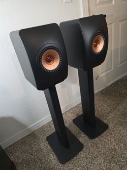 KEF LS50 Meta speakers with KEF S2 Floor Stands.
