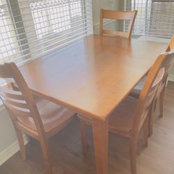 Solid Wood Dining Table with 4 Chairs – $180 OBO