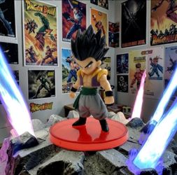#4) Dragon Ball Z 2.5" Gotenks Fusion Super Saiyan Base Form Chibi-Style Figure With Base. This mini figurine is Gotenks in his base form from the pop