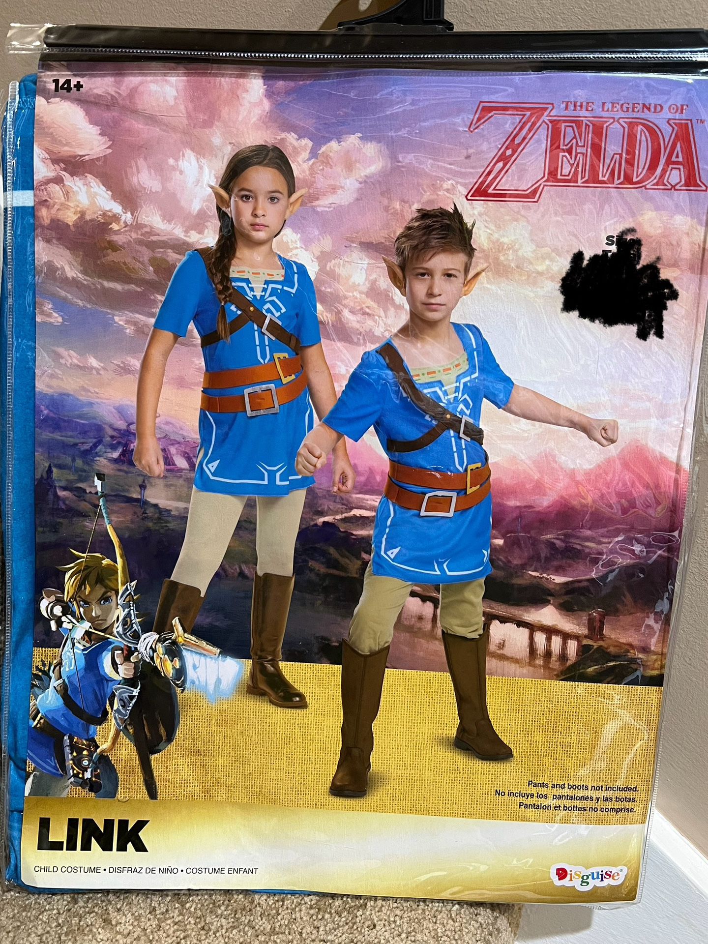 Disguise The Legend Of Zelda Unisex Kids Link Halloween Costume Large New
