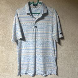 Bad Birdie Golf Polo Shirt Mens Medium Blue