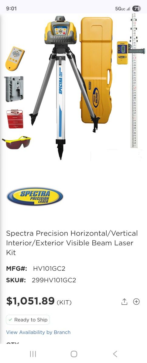 Spectre precision lazer Hv101