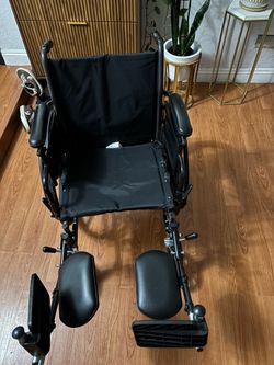NEW Drive Medical Cruiser III Wheelchair, Full Arms, Elevating Leg Rests, 16" Cruiser III Wheelchair Offers Flip Back Removable Arms and Elevating Leg