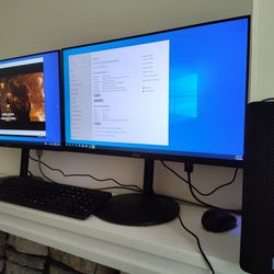 HP Desktop i5 Quad Core System • Dual Monitors 