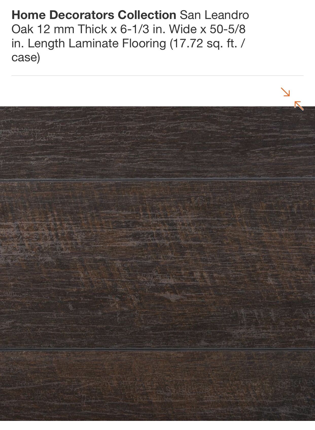 Home Decorators Collection San Leandro Oak 12 mm Thick x 6 1/3. Wide x 50 5/8 in. Length Laminate Flooring