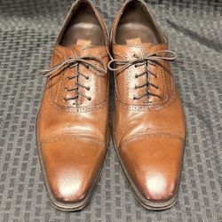 Mezlan Remy Calfskin Cap Toe Oxford Men’s Cognac Dress Shoes - 10.5
