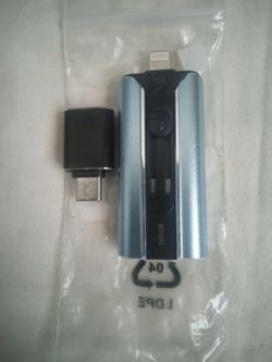 FLASH DRIVE 256GB FOR IPHONE/IPOD/ANDROID/PC/SKY BLUE, EXTERNAL STORAGE JUMP DRIVE PHOTOS VIDEOS HIGH-SPEED USB WITH ADAPTER PORTABLE