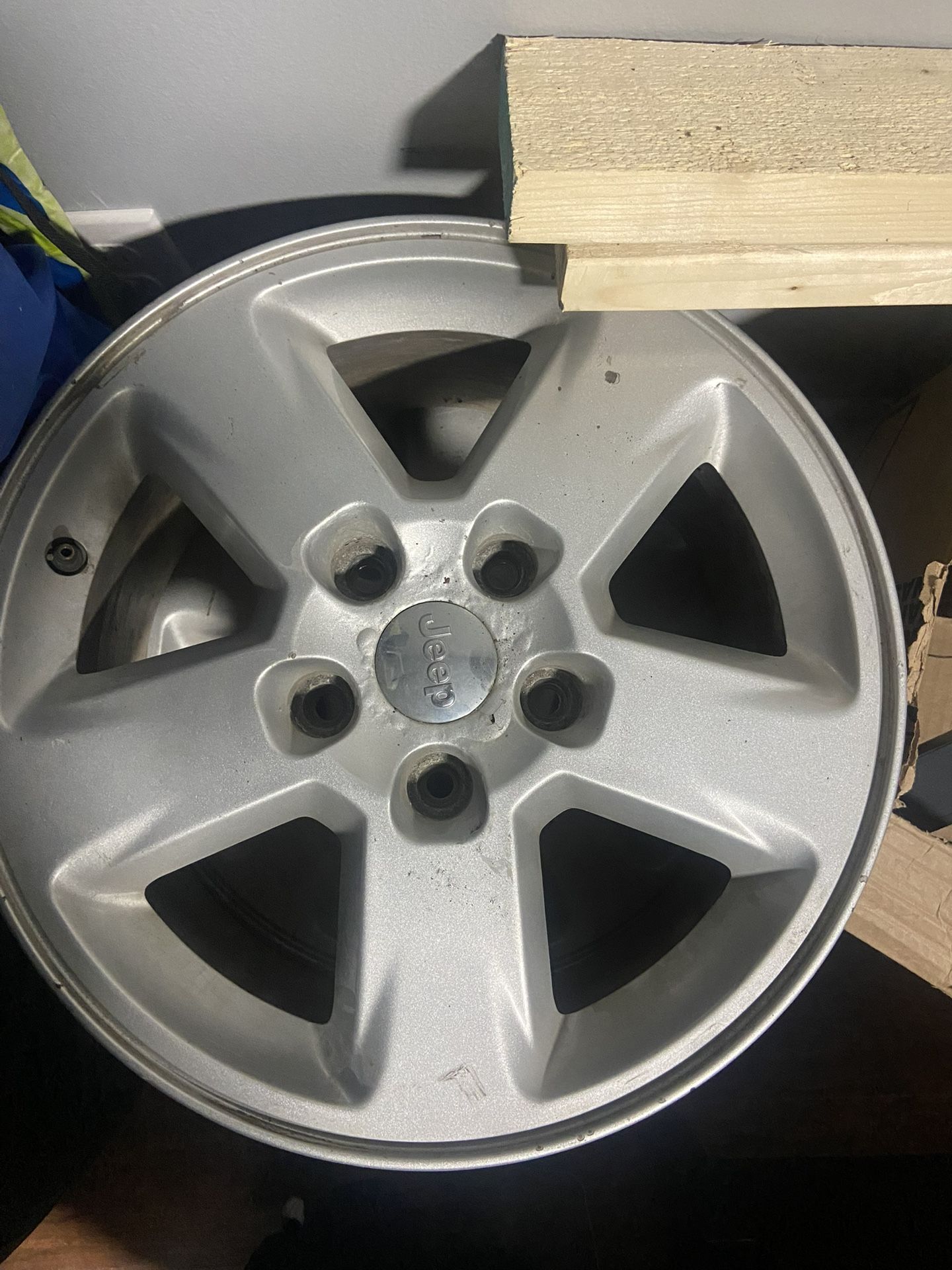 4 Nice Jeep Rims/ 3 Newish Tires Together 