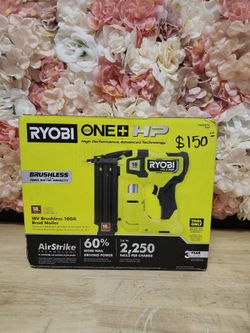 RYOBI
ONE+ HP 18V 18-Gauge Brushless Cordless AirStrike Brad Nailer (Tool Only
