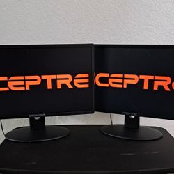 2 Sceptre Monitors 19 Inch