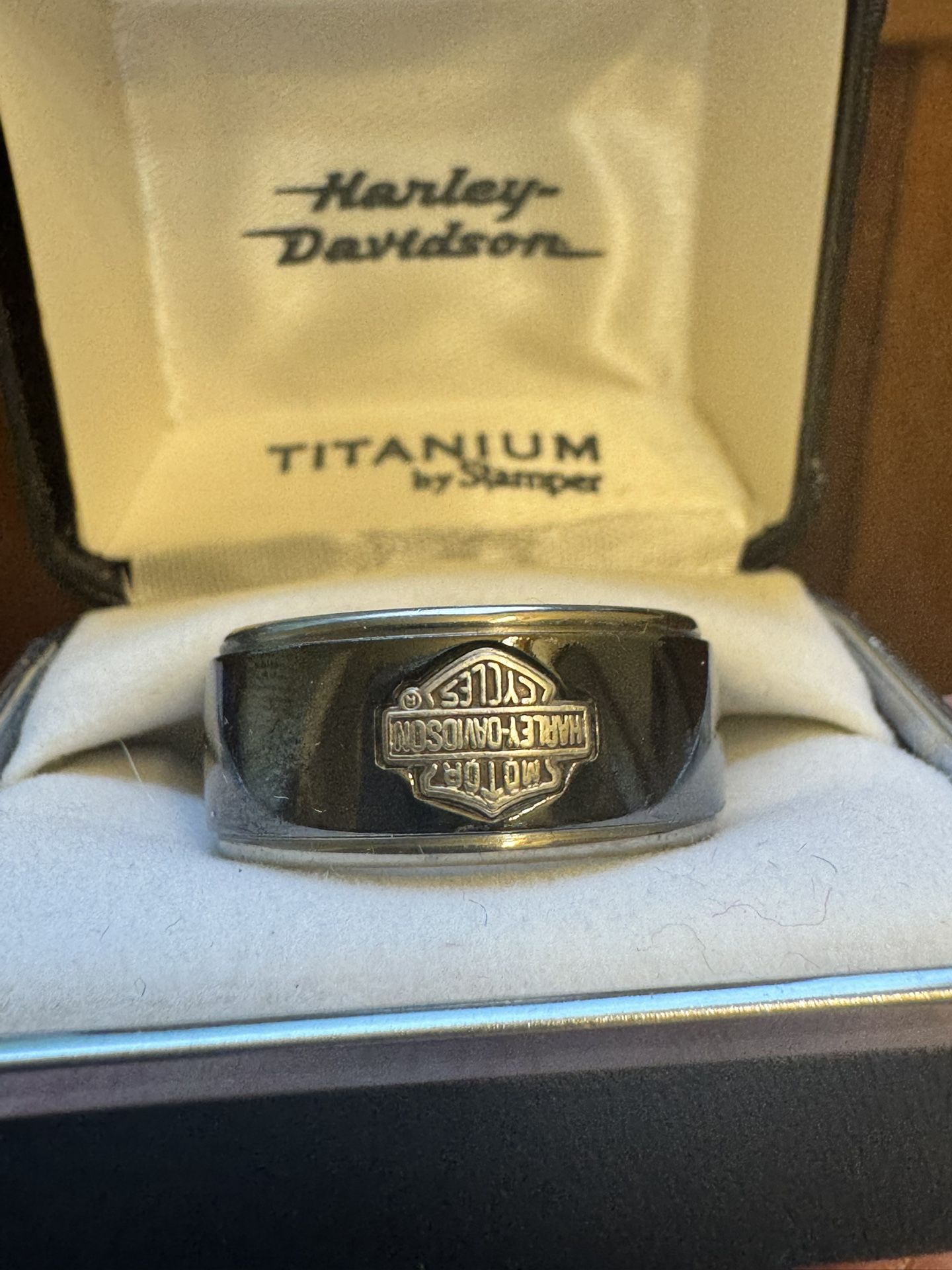 Two Men's Harley Davidson Wedding Band