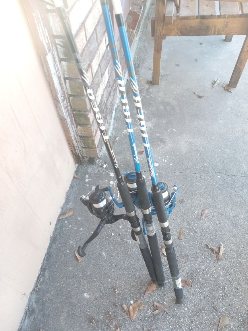 Shakespeare Tiger Rods With Reels (3 Count)