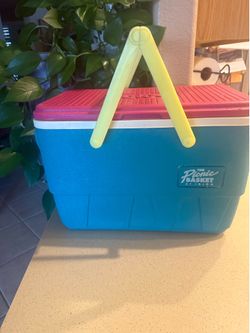 Vintage 1980s the picnic basket by igloo ice chest/picnic basket