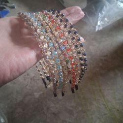 Crystal Beaded Headbands Lot