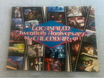 1991 Lucasfilm 20th Anniversary Unused Calendar Star Wars, Indiana Jones…