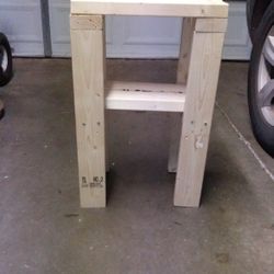 Side End Stand Solid Wood