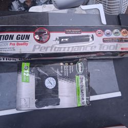 PT Performance Tool Suction Gun 16oz. Capacity  & Slim Tire Inflator 