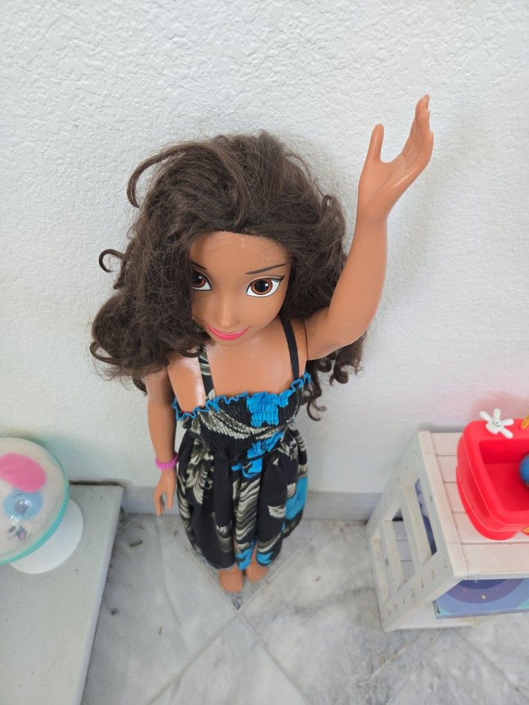 Four foot tall, princess, elena, doll with two dresses