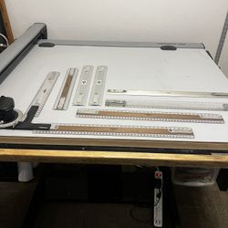 MAYLINE electric drafting table w/accessories
