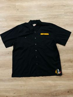 Harley-Davidson Black Button-Up Work Shirt