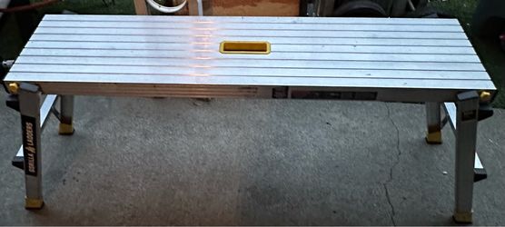 Gorilla Ladders 4 ft. x 12 in. x 20 in. Aluminum Slim-Fold Work Platform, 300 lbs. Load Capacity