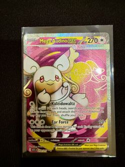 Mega Audino EX Full Art Secret Rare Holo 253/217 Pokémon TCG Card