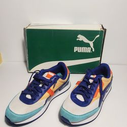 Men’s Puma Future Rider White Elektro Blue Peach (contact info removed)1 Size 10