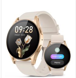 ChronArk AI Smart Watch For Women/Men, 1.32" AMOLED, Rose Gold/Champagne Gold