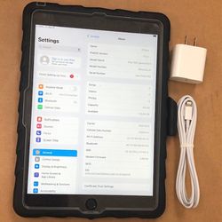 Apple iPad 9th Generation 10.2 inch Wi-Fi & Cellular Works ANY Carrier (Verizon At&t T-Mobile) With Case & Fast Charger