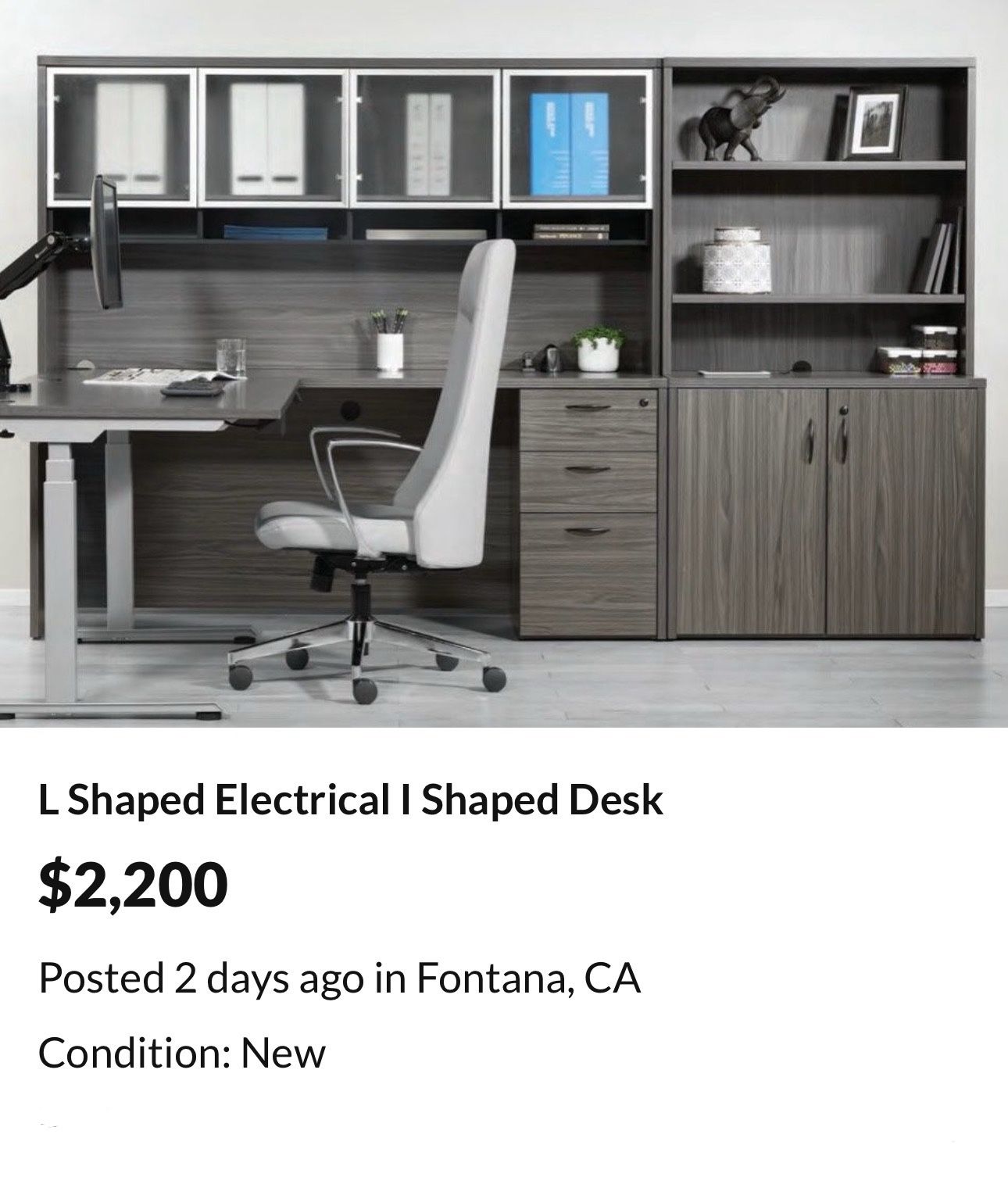 Electrical Height Adjustable Desk With Hutch And Shelf