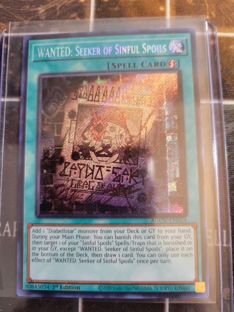 Yugioh Card - Wanted Seeker Of Sinful Spoils