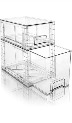 Clear Stackable Acrylic Storage Drawers