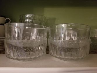 Crystal cut glass bowls set of 4