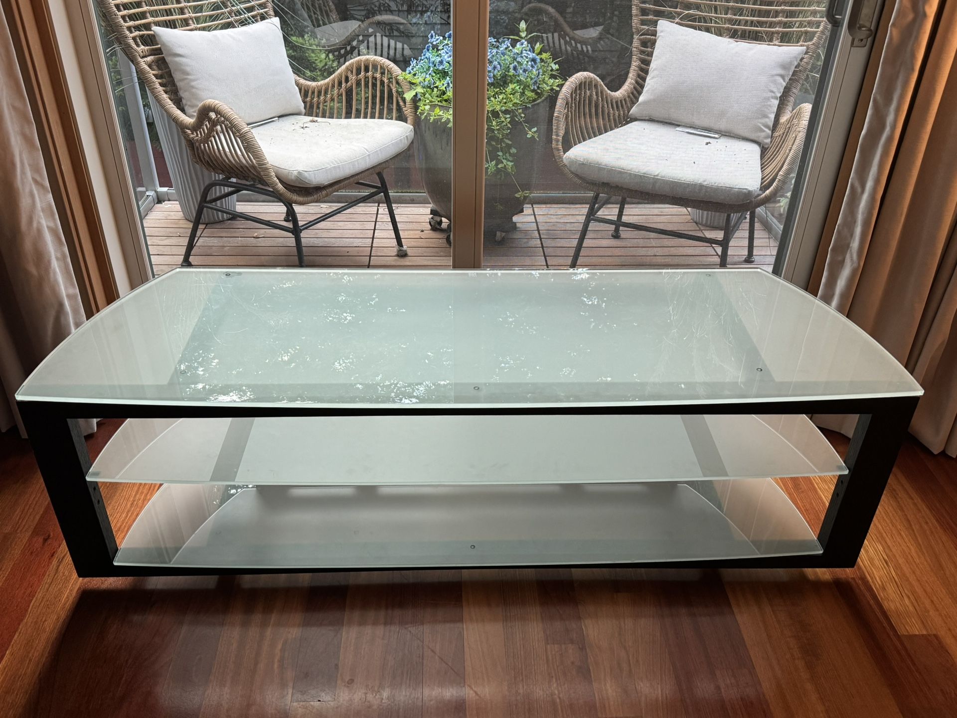 Glass And Wood TV Stand