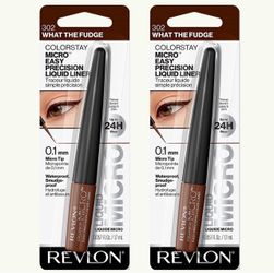 2 Pieces Of REVLON ColorStay Micro Easy Precision Liquid Liner - 302 . What the Fudge