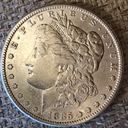 1885 Morgan Silver Dollar.   XF