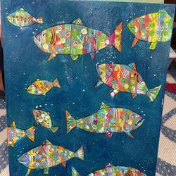 Rainbow Fish  Original By D. Reed $75.00