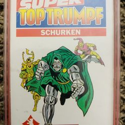 Rare 1988 SUPER TOP TRUMPF SCHURKEN Vintage MARVEL German Card Game Set 
