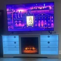 LED Fireplace TV Stand (With Or Without TV)