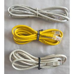 CAT5 & CAT5e Ethernet Internet High Speed LAN Network Cable 3pc Set