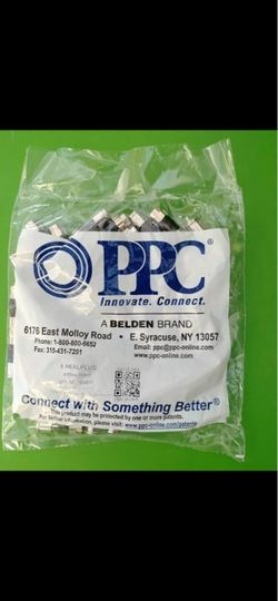 PPC EX6XLPLUS RG6 Universal Compression Connectors – Bag of 50