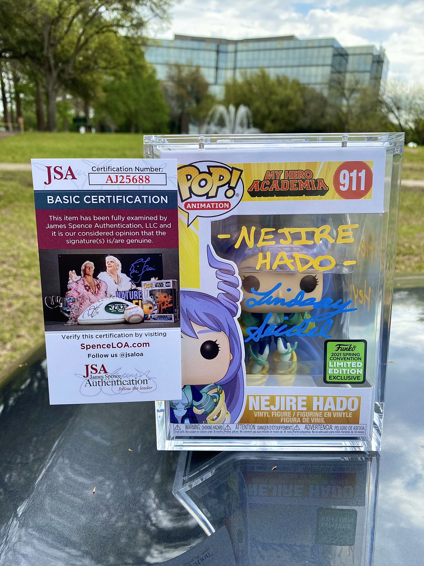 Funko Pop Nejire Hado My Hero Academia Autograph JSA Lindsay Seidel ECCC Signed