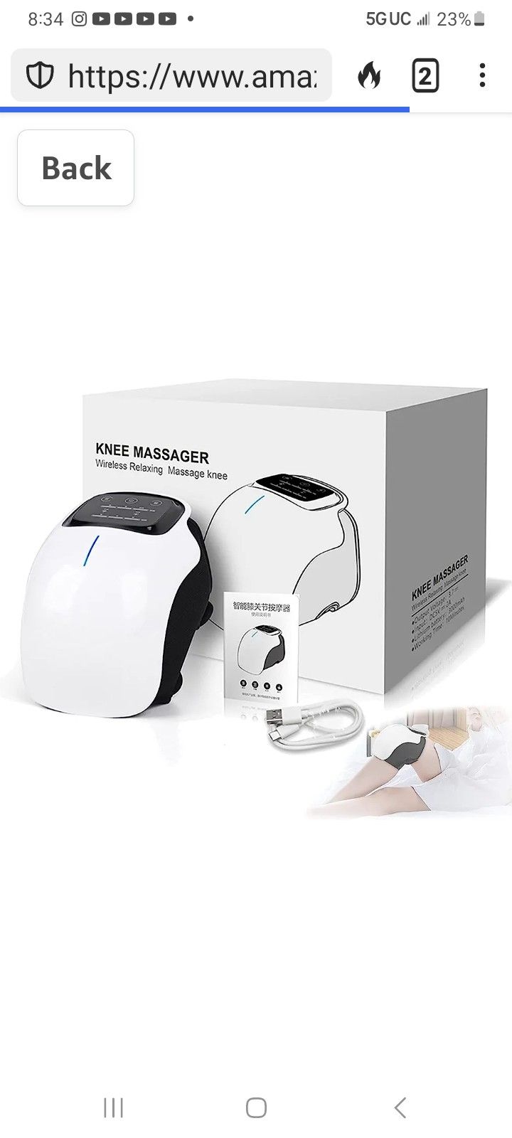Knee Bliss Massager, Cordless Kneebliss Knee Massager, Rechargeable Kneebliss Red Light Massager for Relieve Knee Pain

